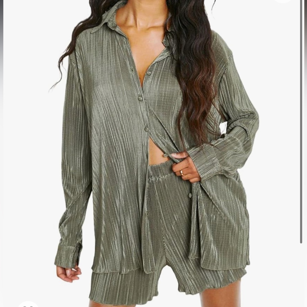 Two Piece Satin Set